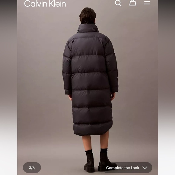 Calvin Klein Long Down Puffer Jacket sz XS - Picture 13 of 14